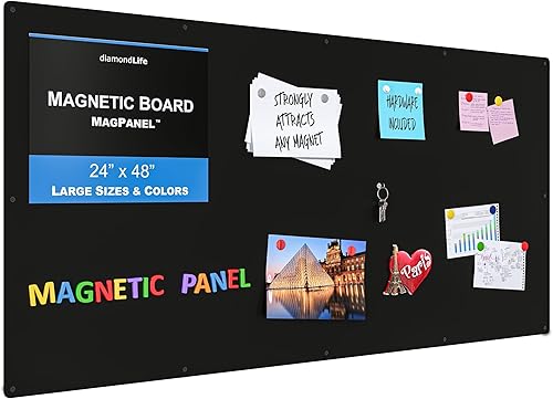 Tablero magnético de pared para oficina y hogar Tablero de anuncios grande, tablero magnético en 3 acabados incluidos Pizarra blanca decorativa de