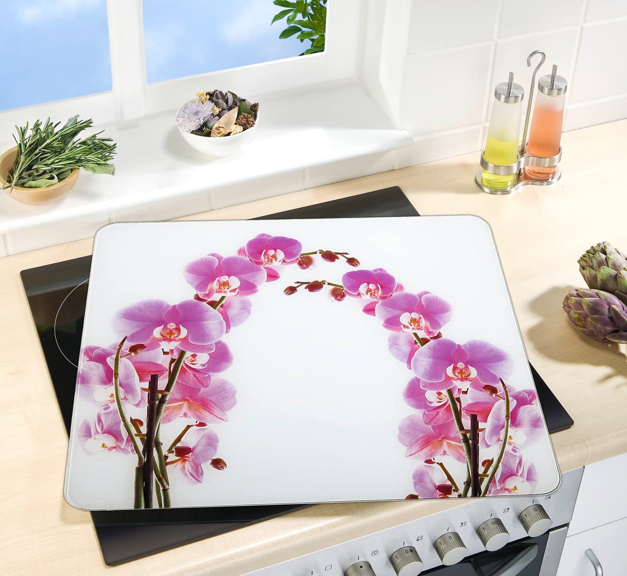 Protection Murale Wenko En Verre Trempé 50x56cm - Fond De Hotte Décoratif Jardin Fines Herbes