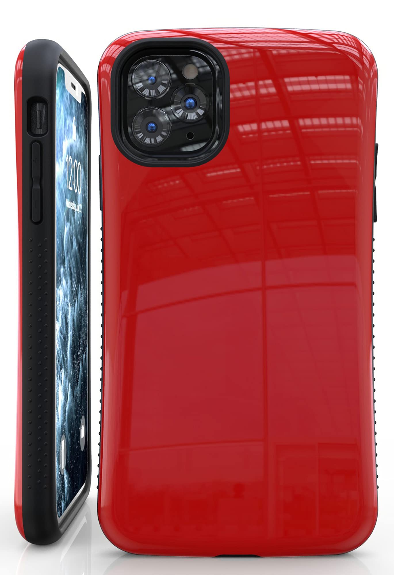 Nicexx Compatible for iPhone 11 Pro Max [Shockproof Protective Phone Case Cover] [Military Grade 15ft. Drop Tested Cases and Support Wireless Charging] - Red, Red iPhone 11Pro Max
