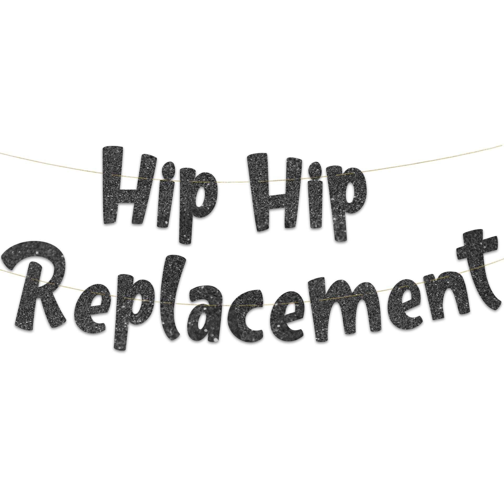 Pre-Strung Funny Birthday Black Glitter Banner - Funny 21st Birthday Decorations for Men and Women - Birthday Party Supplies and Gifts