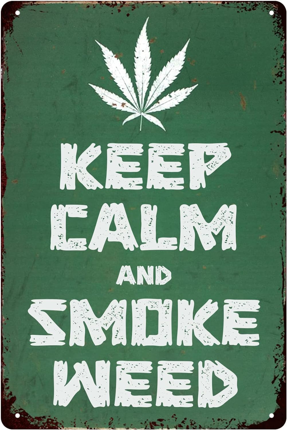 その他 SMOKE WEED 12inch Keep Calm and Smoke Weed - Love Weed Art Cannabis Vintage Cannabis