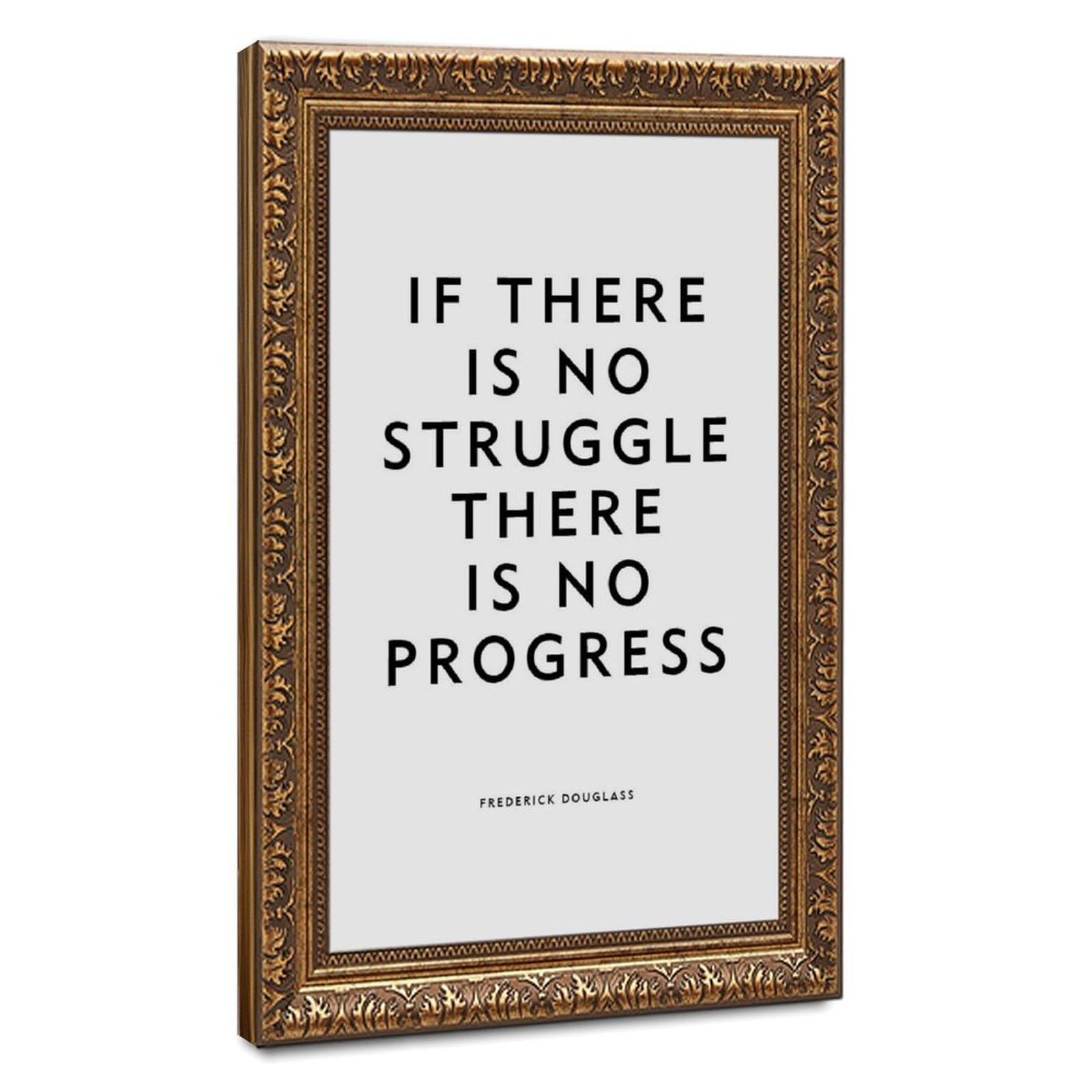 ELKPDOE No Struggle Poster Motivational Quotes
