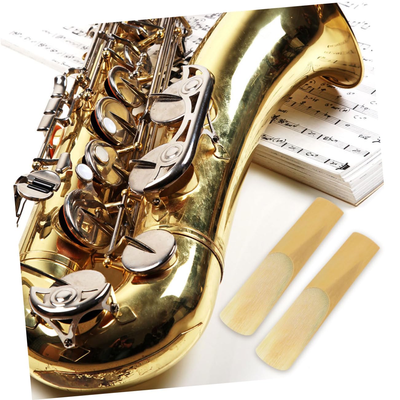 ibasenice 60pezzi Ance Per Sassofono Tenore Hardness Per Jazz e Facili Da Sostituire Precisione Tonale e Stabilità Adatte Per Diversi Stili Musicali