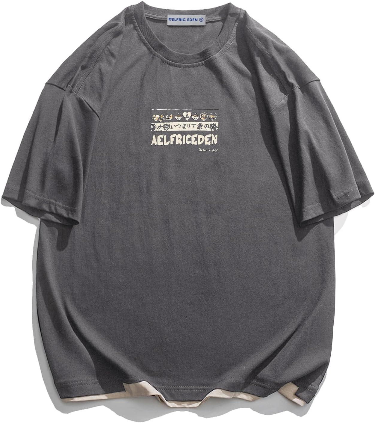 Aelfric Eden Mens 90s Vintage Oversized Shirts Unisex Harajuku T Shirt Print Graphic Tees Casual Summer Streetwear Top - Image 3