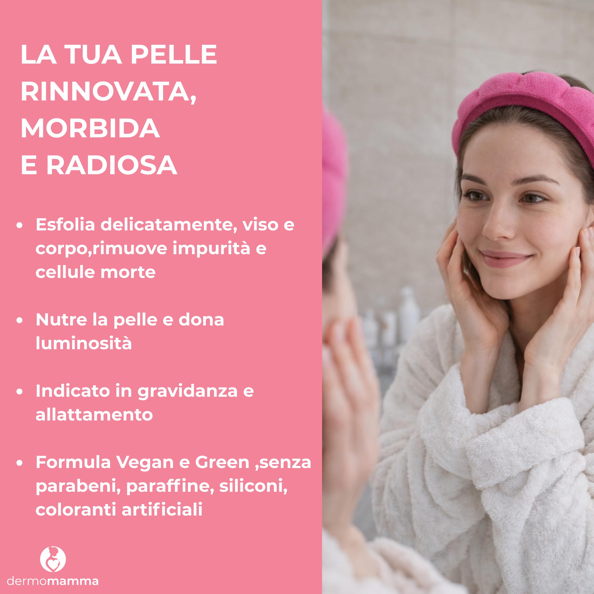 Scrub Vellutante Viso-Corpo, Azione Rigenerante, Stimola il Turn-over cellulare, Vegan e Green Formula, Indicato in Gravidanza e Allattamento, 100 ml.