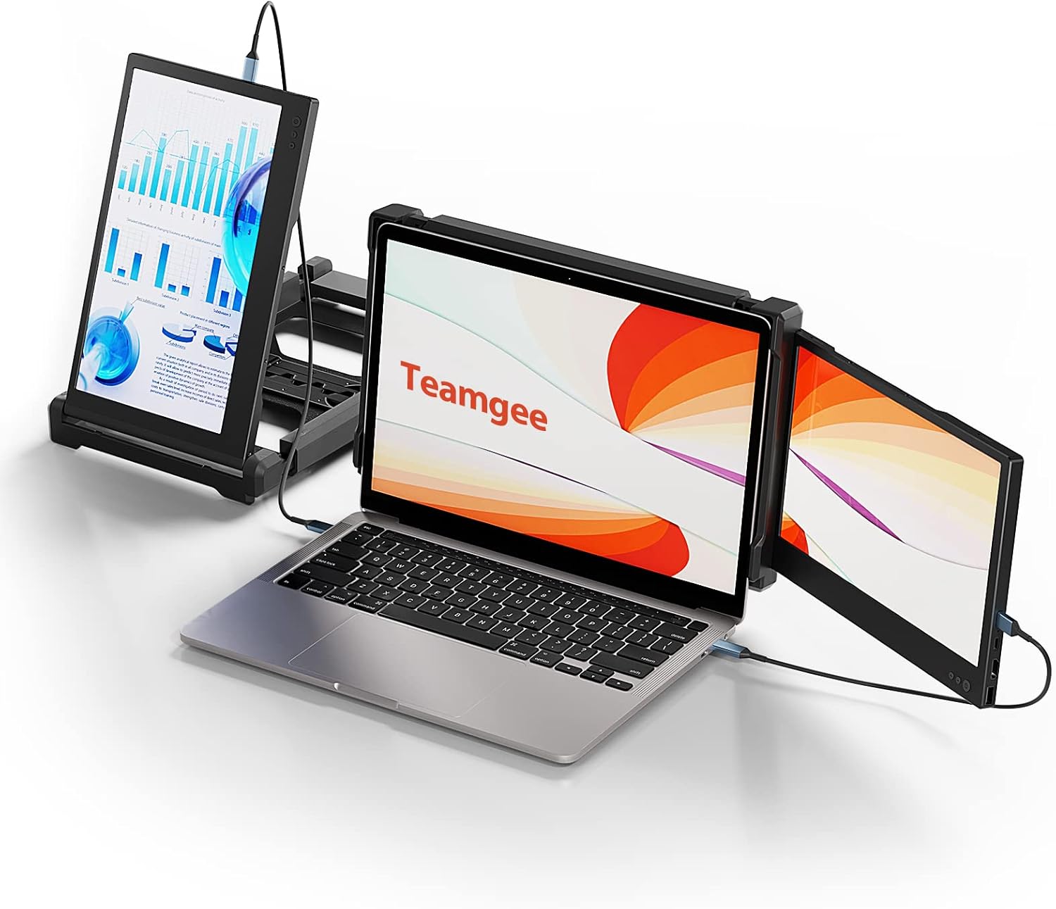 Teamgee Laptop Screen Extender, 12” Portable Monitor for Laptop FHD
