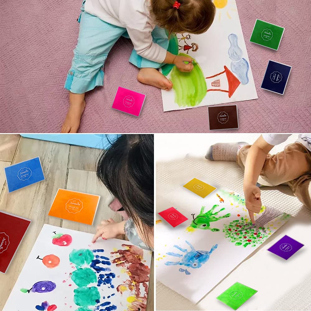 Ink Pads, Colorful Craft Ink Stamp Pads for Stamps Paper Scrapbooking Wood Fabric (Pomegranate Purple