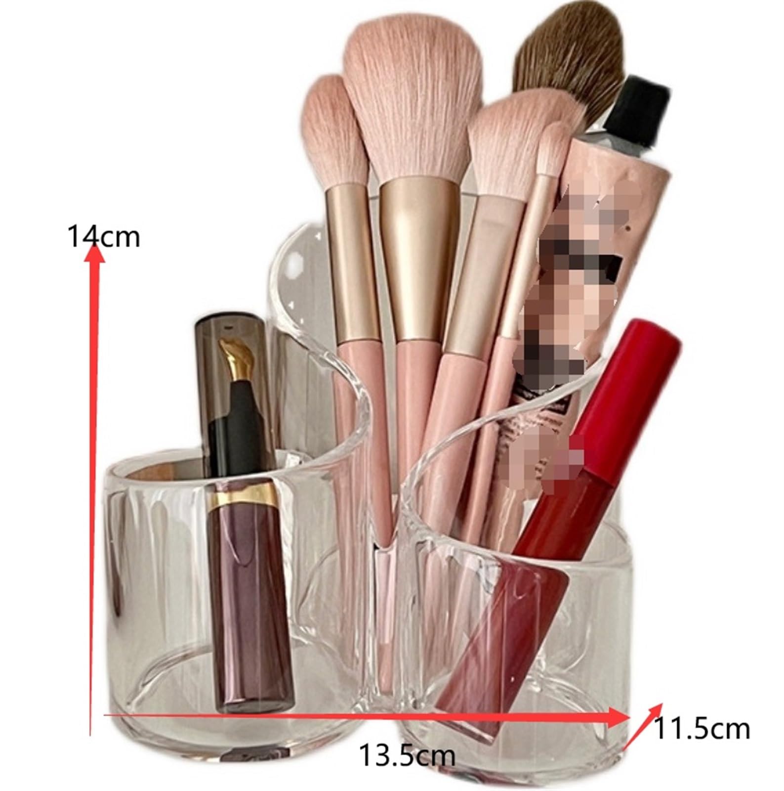 Almacenaje Maquillaje Soporte para Brochas De Maquillaje Organizador De Brochas De Maquillaje Transparente para Escritorio Caja para Brochas De Maquillaje para Lápiz Labial Habitacion