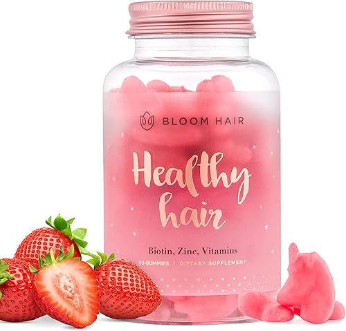 Gomitas para el cabello con vitaminas para un rápido crecimiento y salud del cabello con biotina para mujeres paquete de 60 gomitas suplementos para