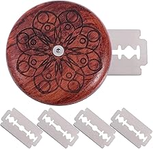 1 set of bread lame dough with 5 blade stainless steel baker's knife dough knife baguette knife baker's scratching knife with leather cover for DIY bread dough pattern baking cooki It is beautiful and easy to use.