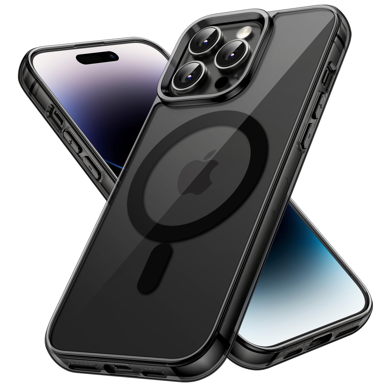 JETech Magnetic Case for iPhone 14 Pro 6.1-Inch Compatible with MagSafe Wireless Charging, Shockproof Phone Bumper Cover, Anti-Scratch Clear Back (