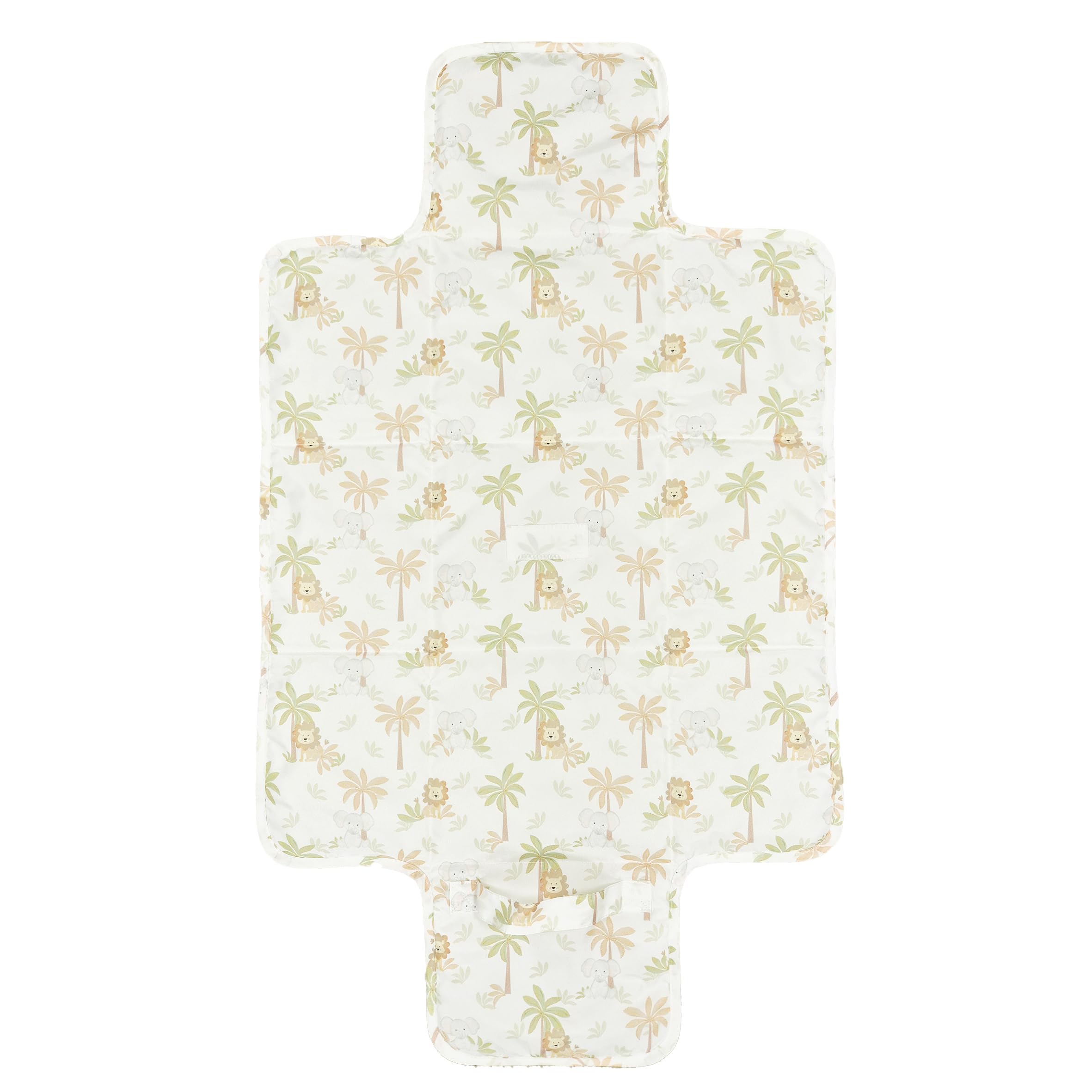 Baby Changing Mat - Portable Foldable Waterproof Travel Changing Pad (Safari Themed Changing Mat), Beige Safari Theme - Image 4