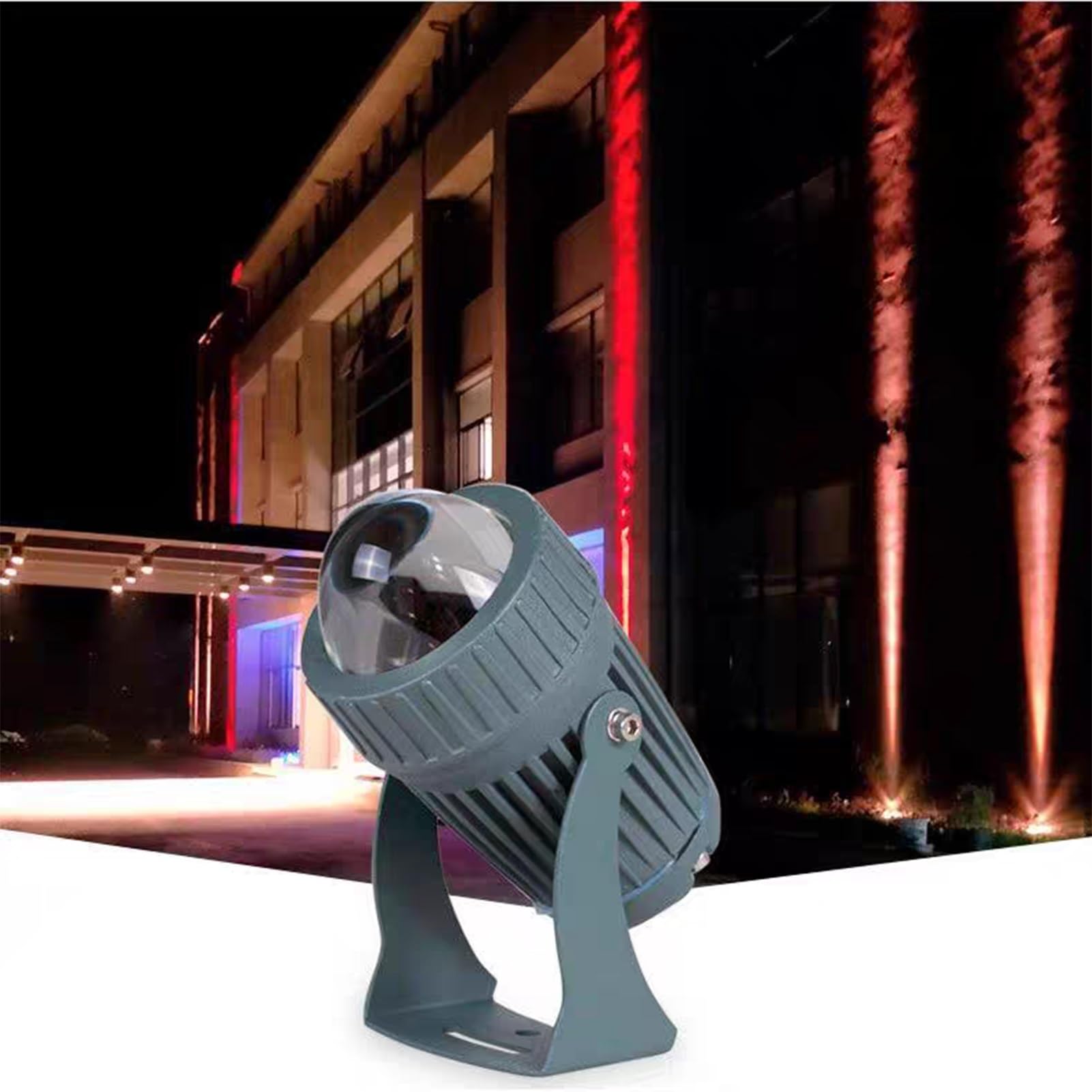 Foco de rotación de 10W reflector LED de largo alcance ajustable para exteriores 8