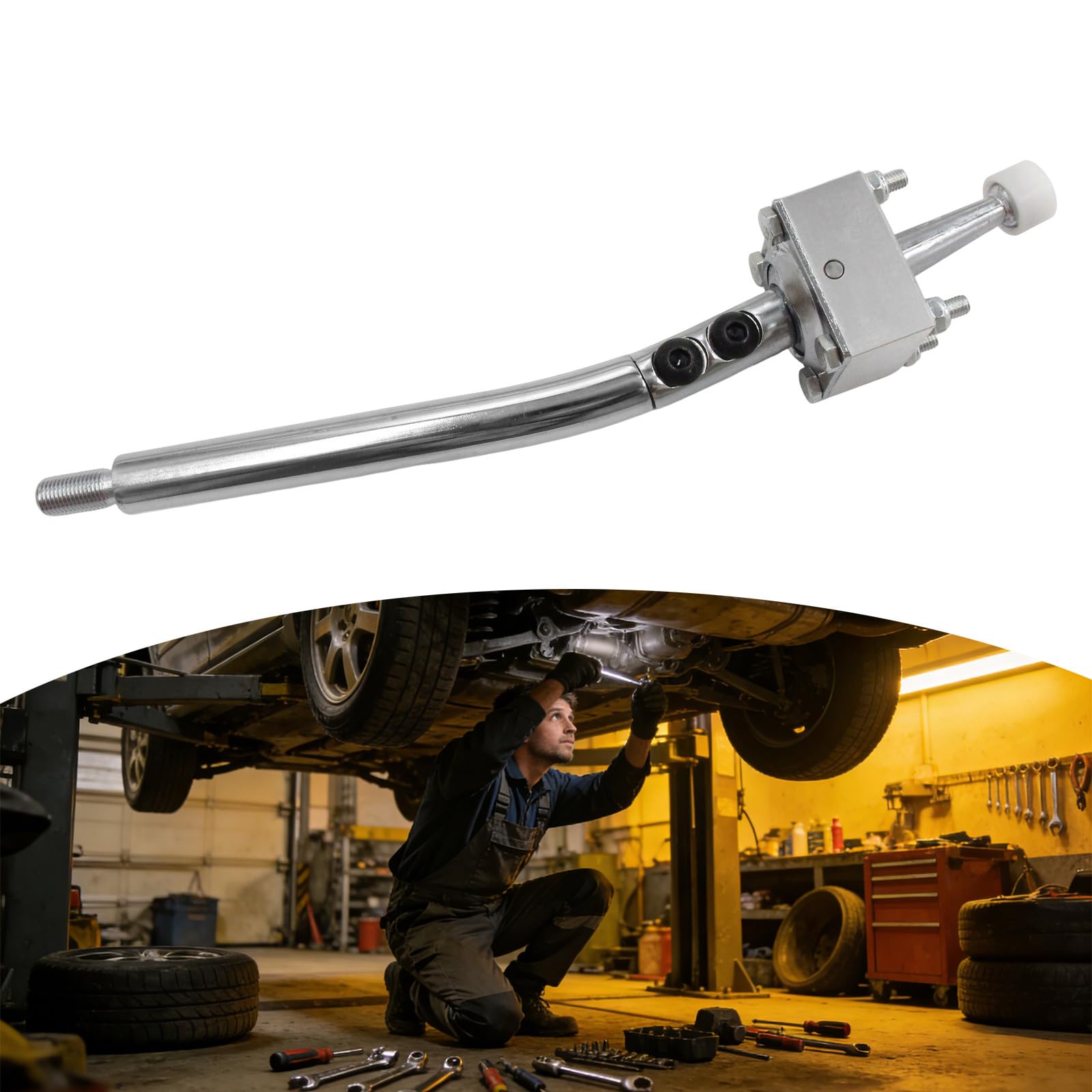 Sostituzione Cambio Manuale in Pezzo Singolo, Gruppo Cambio in Metallo per Riparazione Trasmissione a Corsa Corta, Design Curva con estremità filettata Gruppo ingranaggio Cambio Manuale,