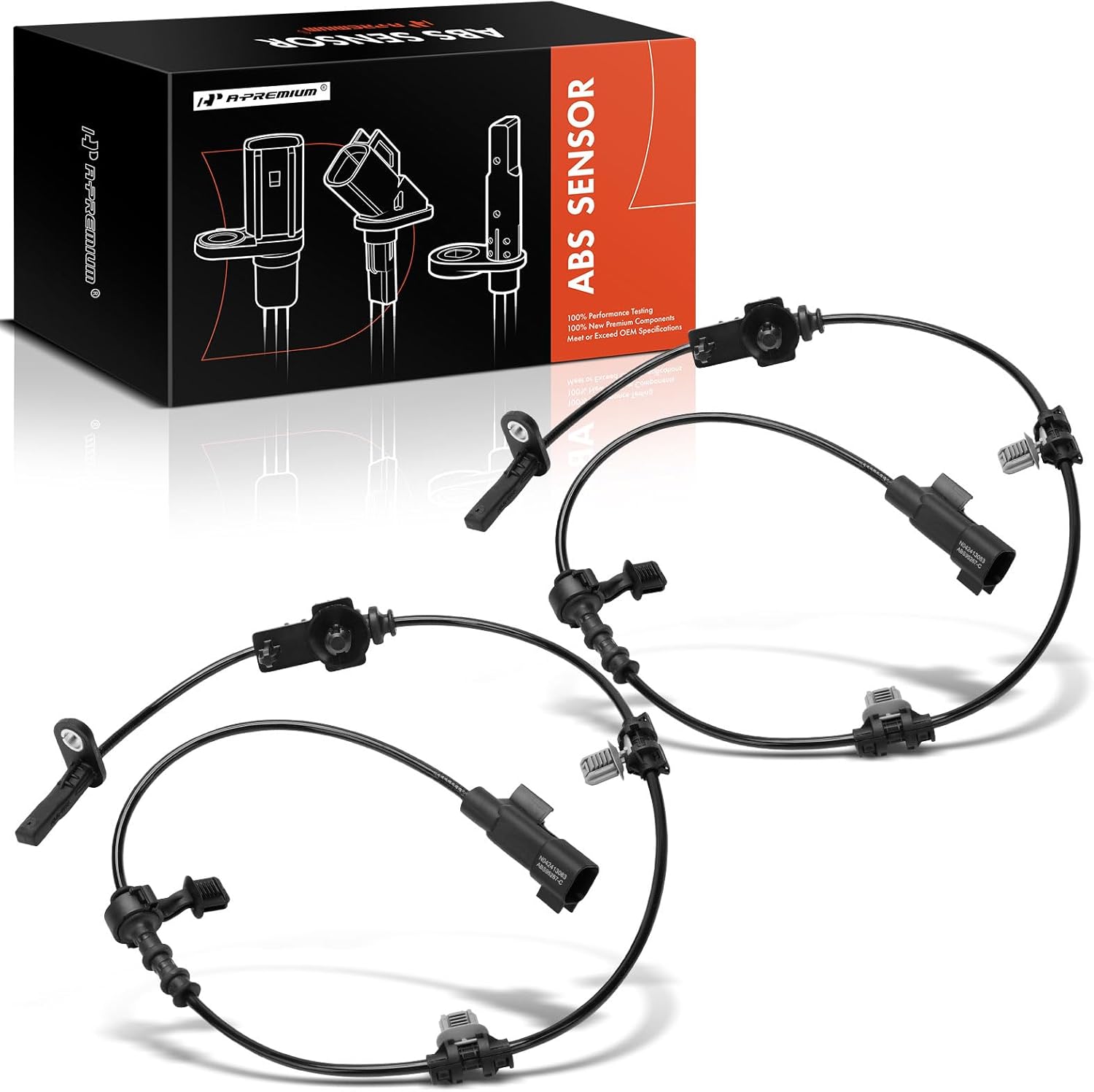 A-Premium Rear Side ABS Wheel Speed Sensor Compatible with Chevrolet, GMC, Buick, Cadillac Models - Traverse 2018-2024, Blazer 2019-2024, Acadia 2017-2023, Enclave 2018-2024, XT5, XT6, 2-PC Set