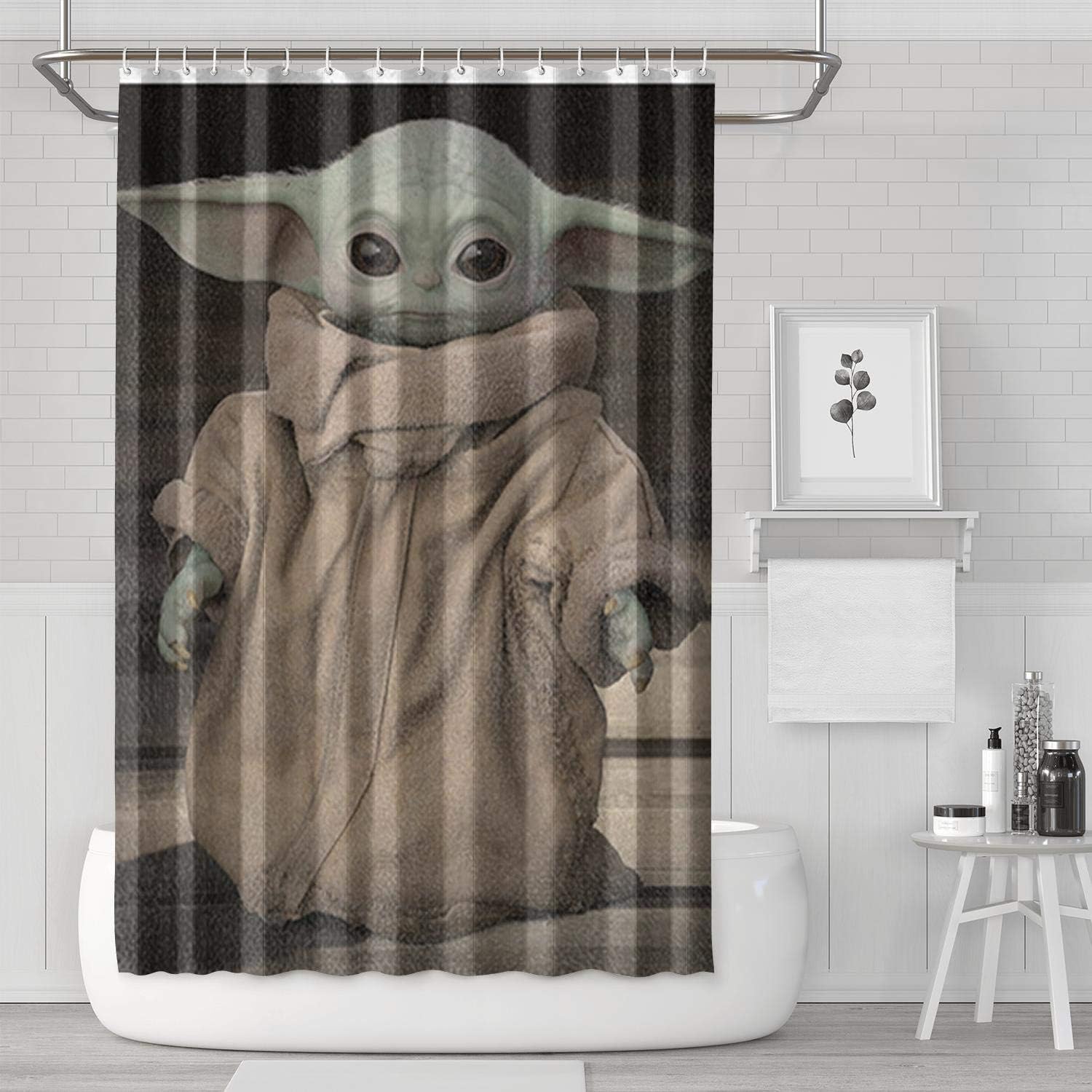 RTMCH511 BabyYodaDesignPoster Art with Hooks Shower