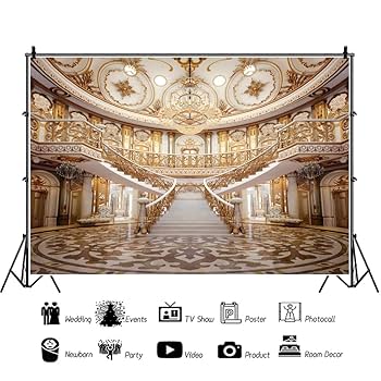 Amazon | Baocicco 12x8フィート レトロな宮殿の背景幕 写真撮影