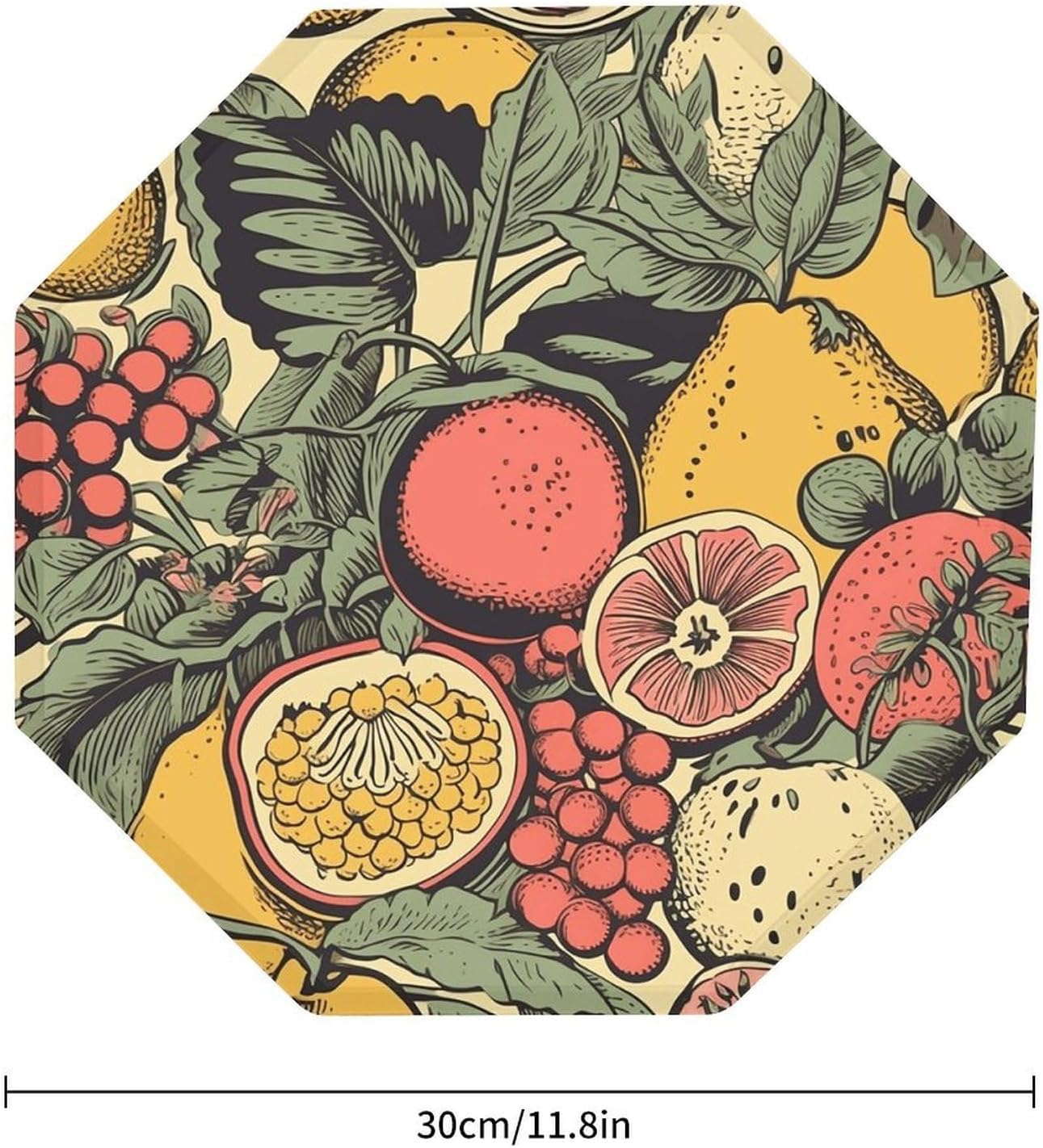 Ctagon Metal Sign for Home, Modern Display Plate for Kitchen, Fruits And Leaves Plates Accent Hanging Wall Decorations 3PCS for Living Room, Bedroom, Hallway, Hotel