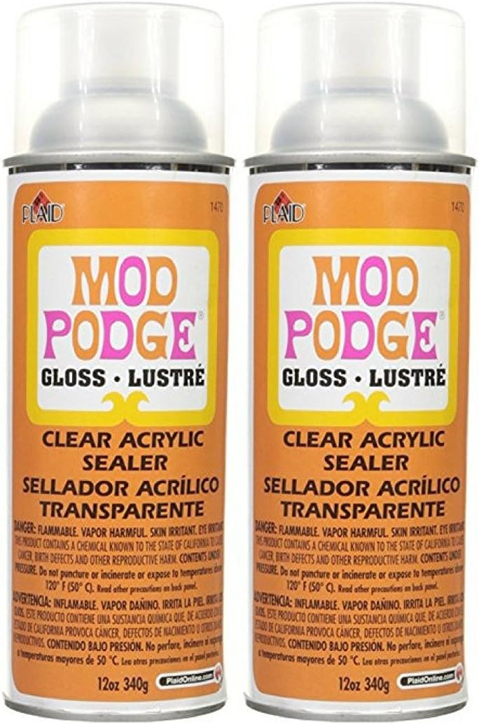 Mod Podge 1470 Clear Acrylic Sealer, 12 oz, Gloss (2)