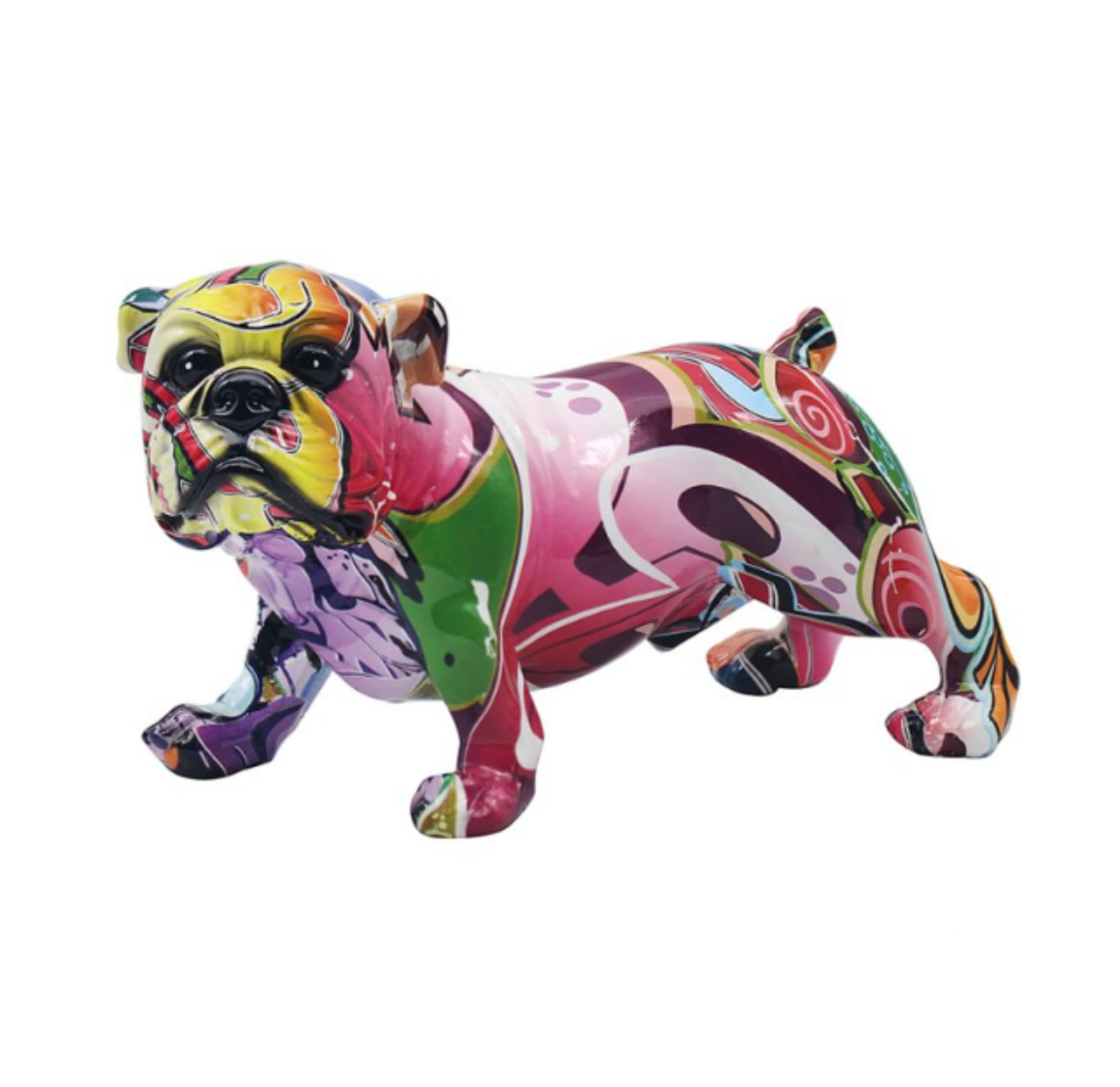 Lesser & Pavey British Designed Graffiti Ornament | Home Decor Animal Ornaments For All Homes or Offices | Decorative Home Accessories For All Types of Homes - (Bulldog Small)