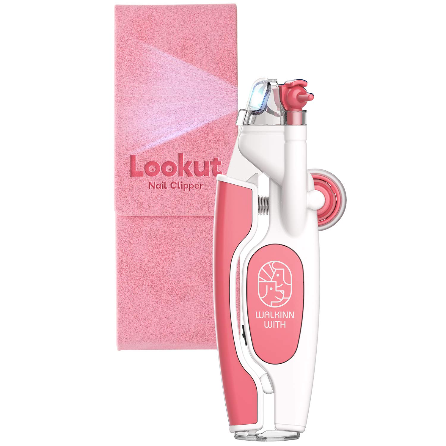Walkinnwith LOOKUT Coupe-Ongles pour Chien de qualité supérieure avec Guide Lumineux [fabriqué en Corée] Coupe-Ongles pour Chat sûr Coupe-Griffes et piège à Ongles