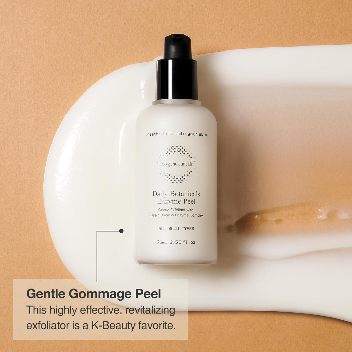 OxygenCeuticals Daily Botanicals Enzyme Peel – Gentle Exfoliating Gommage with Pineapple & Papaya Extracts, Natural Enzyme Peel for Refines Pores & Smooths Texture 2.53 fl.oz (75ml) - Image 2