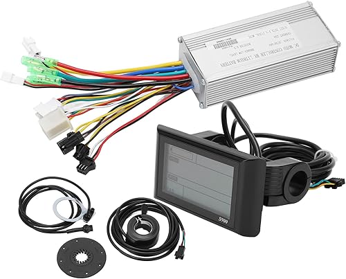 Alomejor Kit de control de bicicleta eléctrica con controlador común de 22 A, 36 V, 48 V y panel LCD S900 para motor de 500 W Ebike
