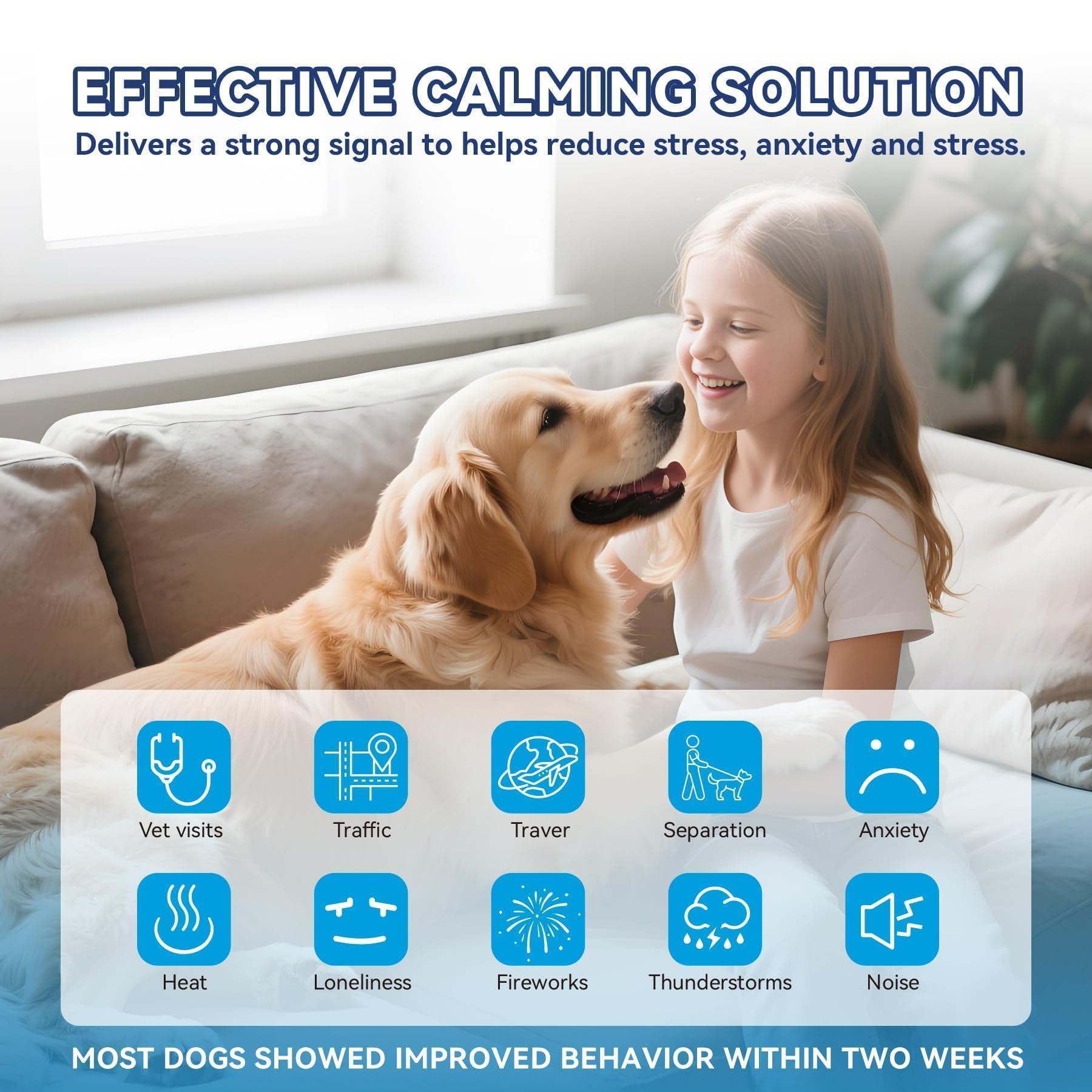 SHIUMORE Dog Calming Pheromones Diffuser: 3-in-1 Kit Appeasing Pheromone Diffuser to Calm (1 Plugin+2x48ml Refills) for Comfort Reduces Stress Anxiety, Long-Lasting Appeasing Pheromone for Pet Dog Cat (3in1) in use