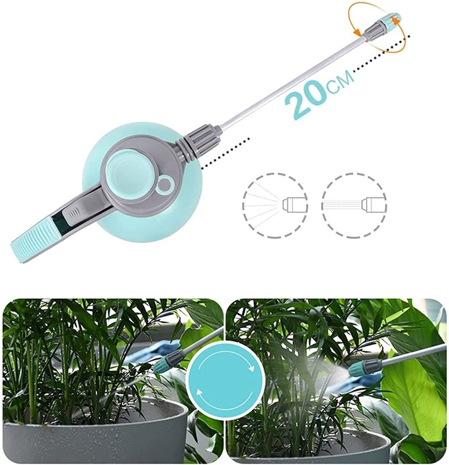 Arrosoir Plante Interieur Outils De Jardinage Arrosoir Électrique À Main Grande Capacité Buse Portable Outils de Jardinage(with Extension Rod)