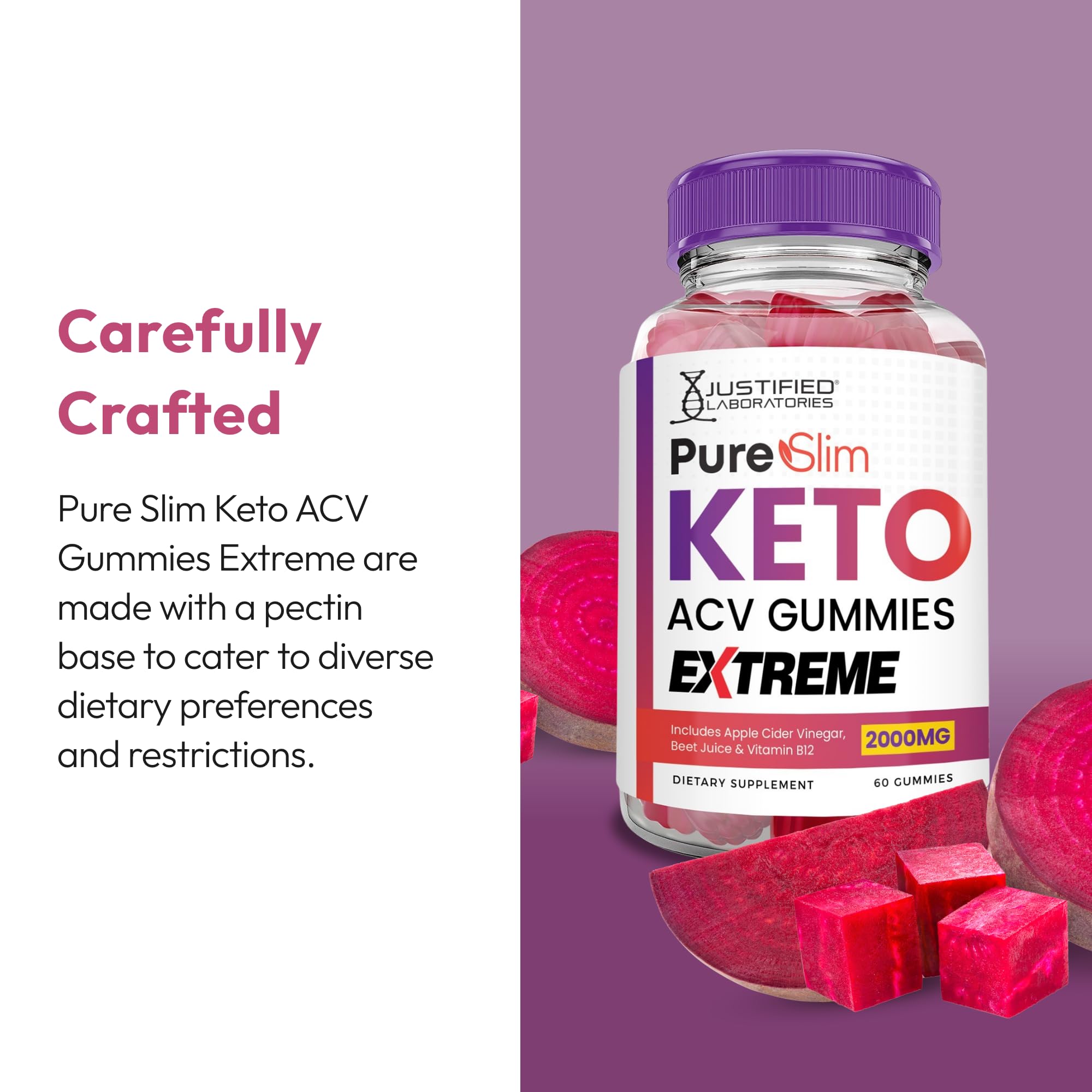 Amazon.com: Justified Laboratories Pure Slim Keto ACV Gummies
