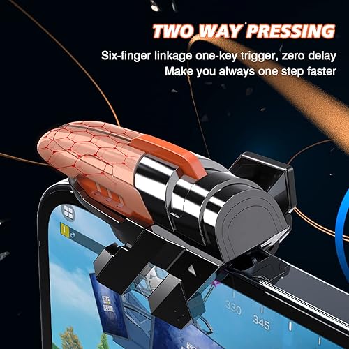 Miniatura 10 de Newseego Controladores de juegos móviles, disparadores de teléfono para teléfono celular, control sensible al tirador, joysticks para apuntar y