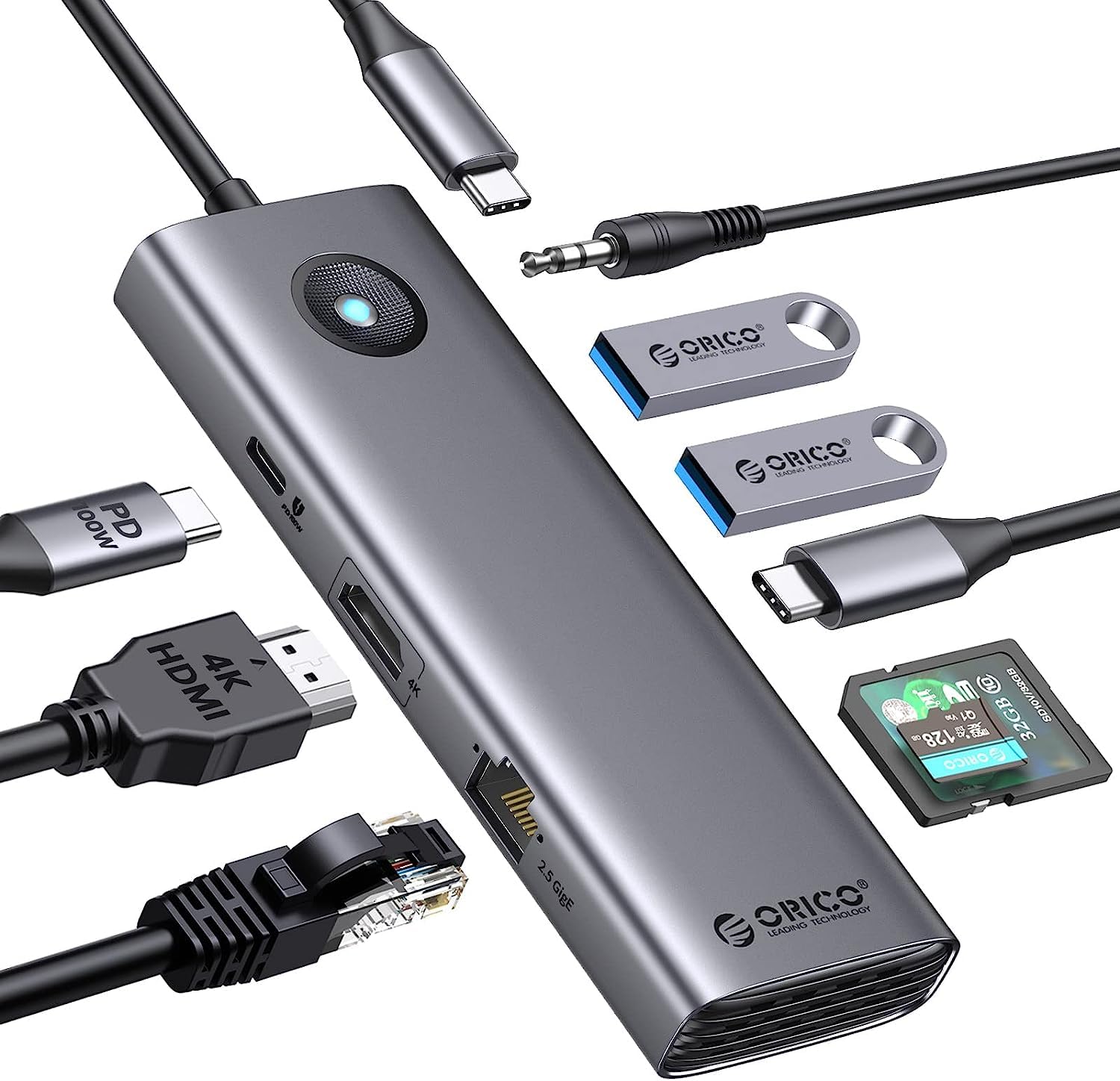 ORICO USB C Docking Station, 9 in 1 USB C Dongle with 4K HDMI, 2.5G Ethernet, 100W PD Charging, SD/TF Card, VGA and 3 USB 3.0 Data Ports, Suitable for MacBook Pro/Air/Dell/Lenovo,etc (B0BN3YVLX5) Amazon Price History, Amazon Price Tracker