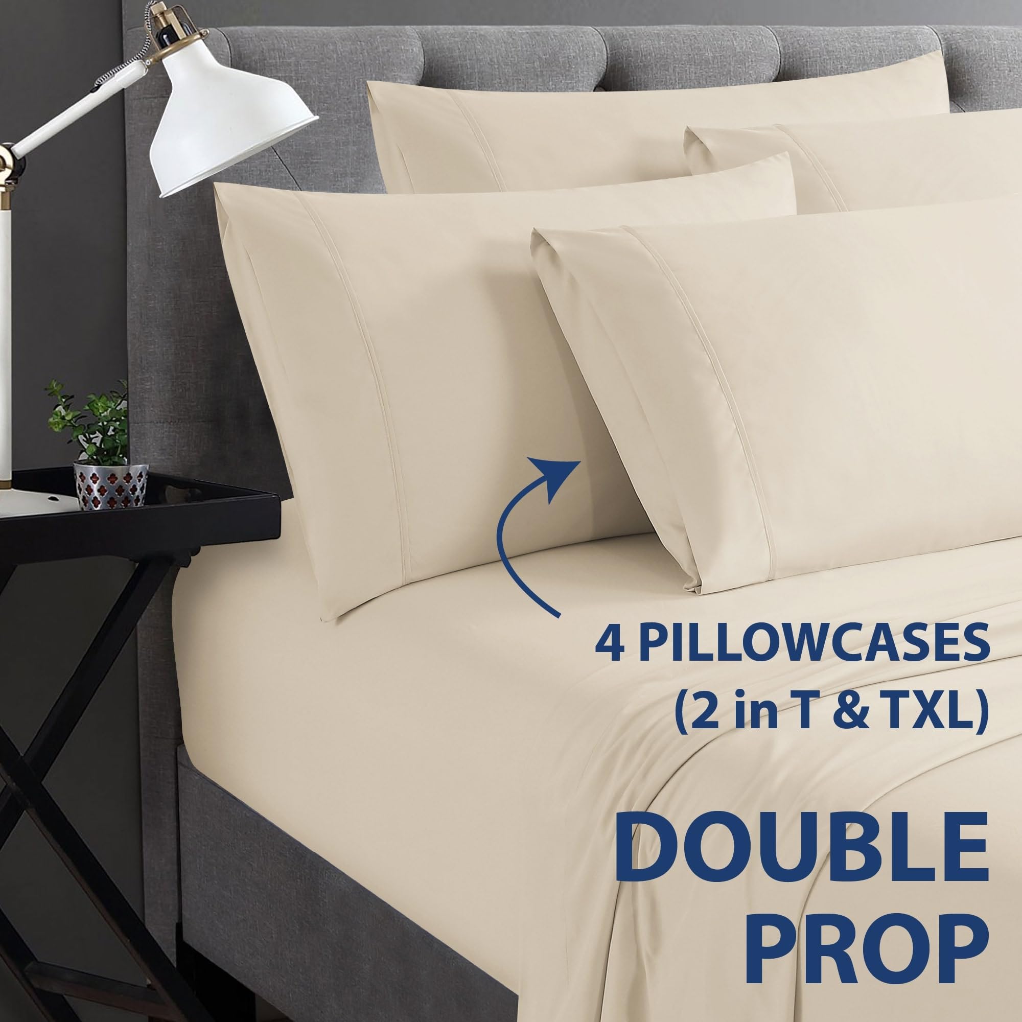 Federe Per Cuscini In Microfibra 50x76 Cm – Set Da 2, Collezione Hotel, Colore Nero, Morbide E Anti-piega - 2