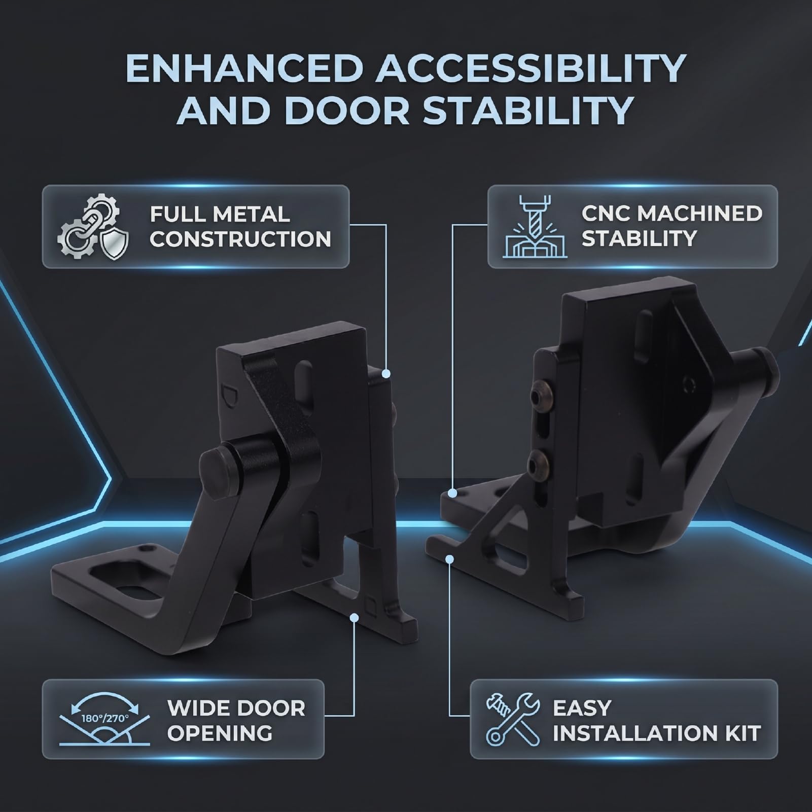 Hyuduo Lab P2S Zawiasa Drzwiowa Zawias Obrotowy ze Stopu Aluminium CNC z