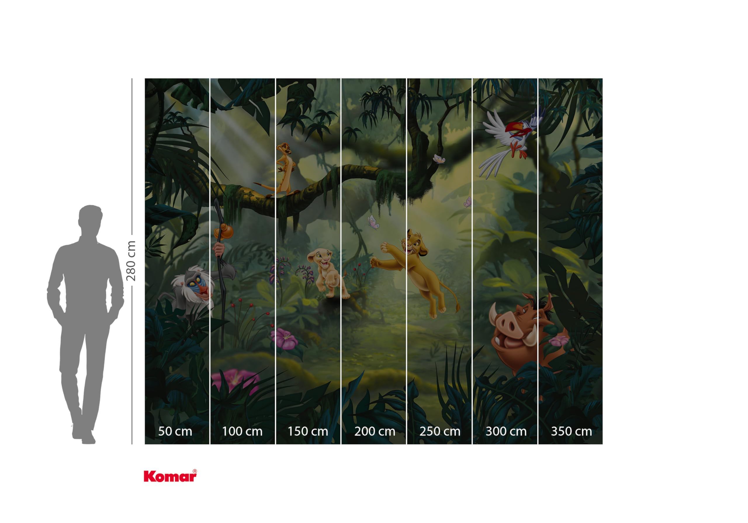 Digitaldruck Vlies Fototapete - Lion King Hakuna Matata - Größe 350 x 280 cm
