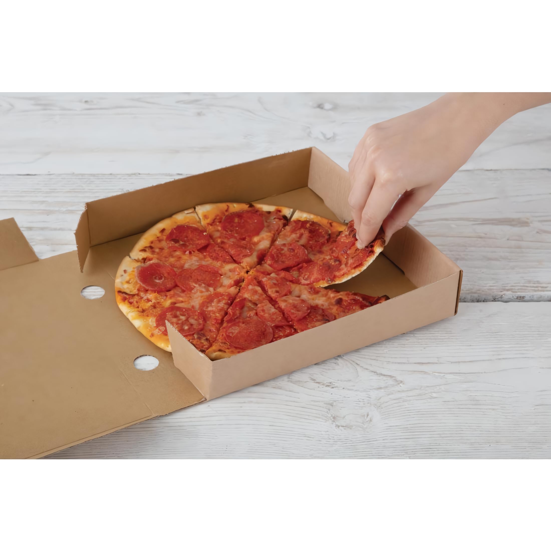 25 lot Boîte à Pizza en Carton, Rectangulaire, 30x30x4 cm, Matériau Recyclable, Résistance à la Chaleur, Conservation Alimentaire, Pizza carton ecolgique. (25)