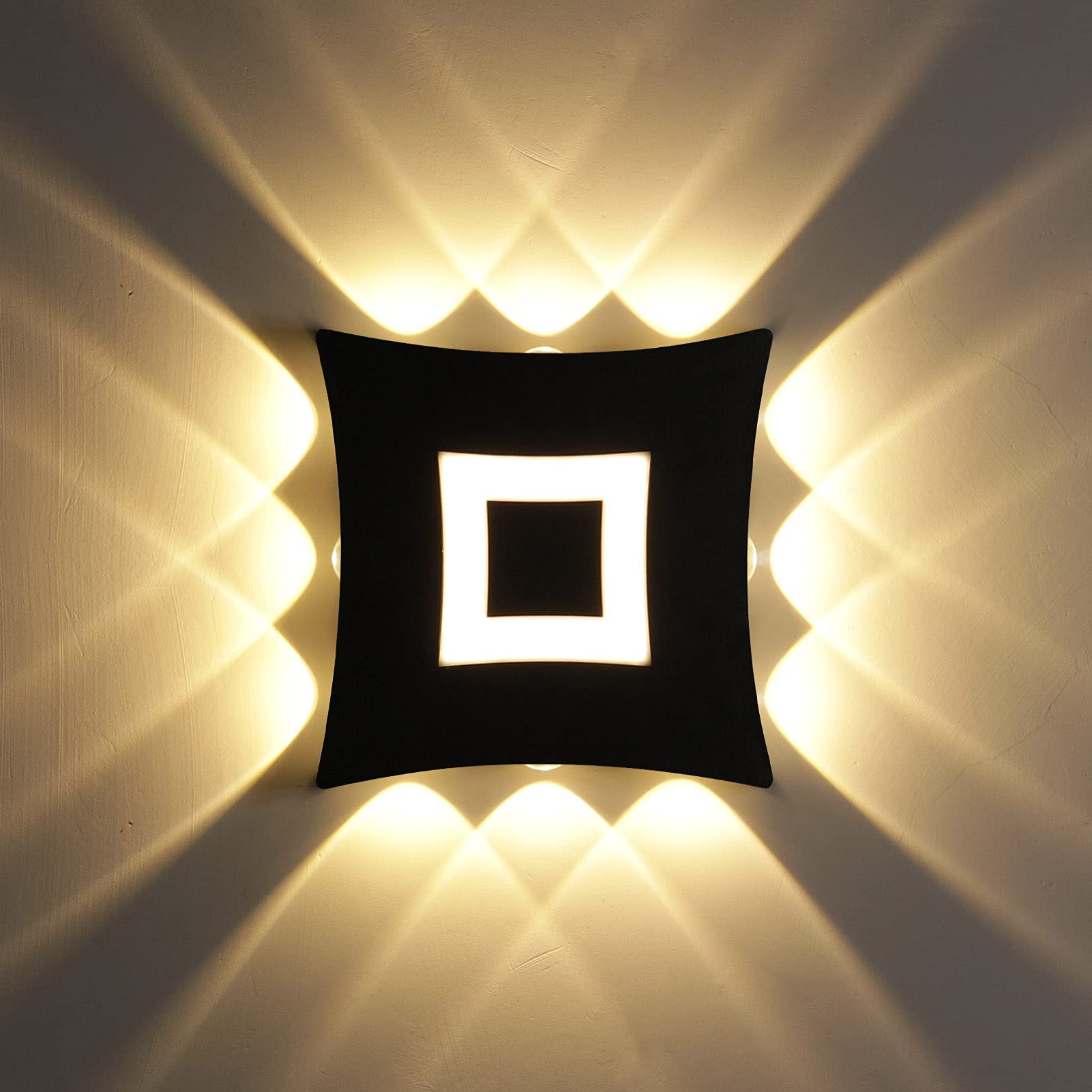 AJKKYFBIWall Lamps Kawell 18W Wall Sconce Light LED Wall Light Waterproof IP65 Aluminum Wall Lamp LED Indoor Outdoor for Bedroom Living Room Entrance Porch Stairs Bathroom Corridor-Black 3000K-18W