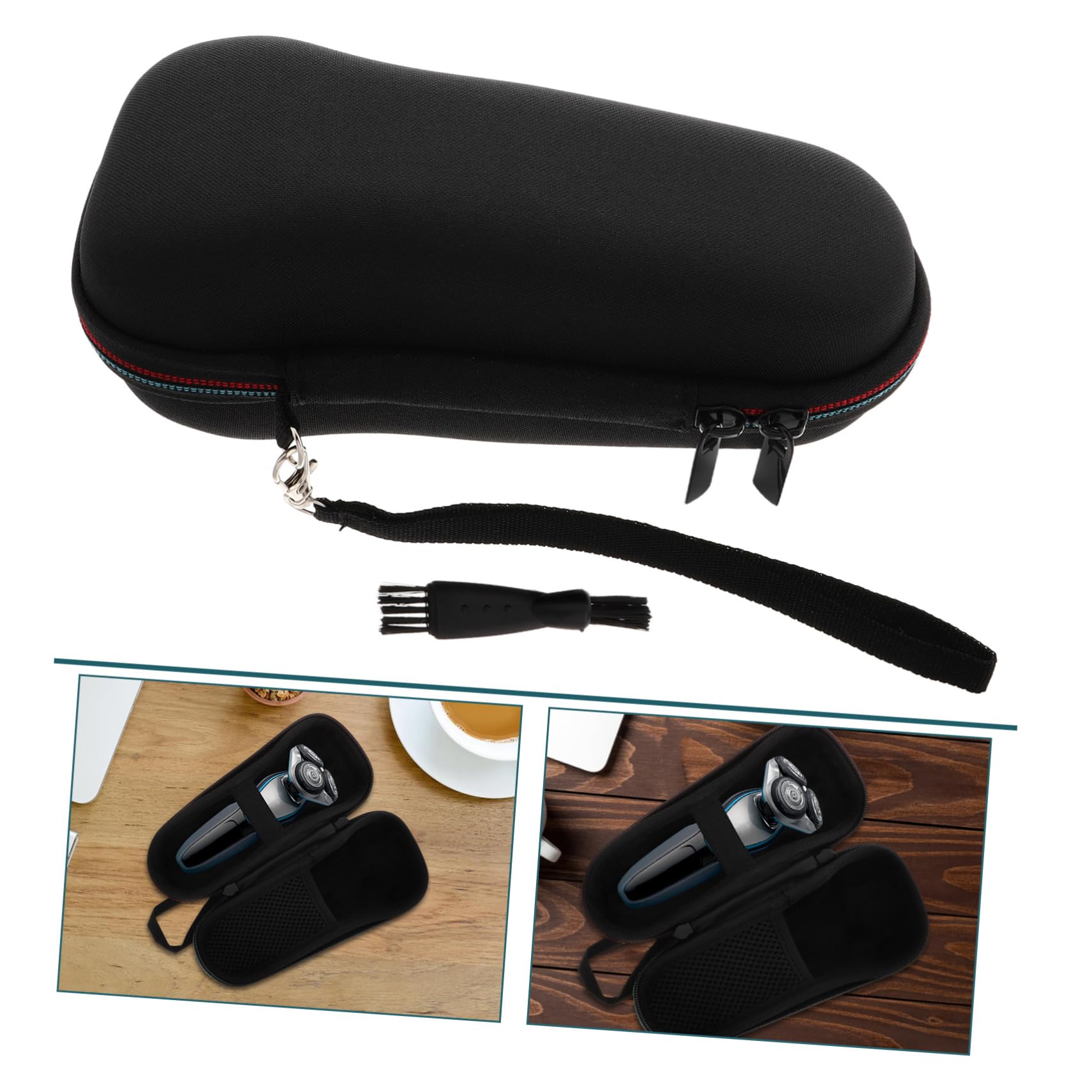 4 Piezas Estuche Rígido para Afeitadora Eléctrica Negro Resistente Presión y Antideslizante Almacenamiento Seguro para Viaje y Diario