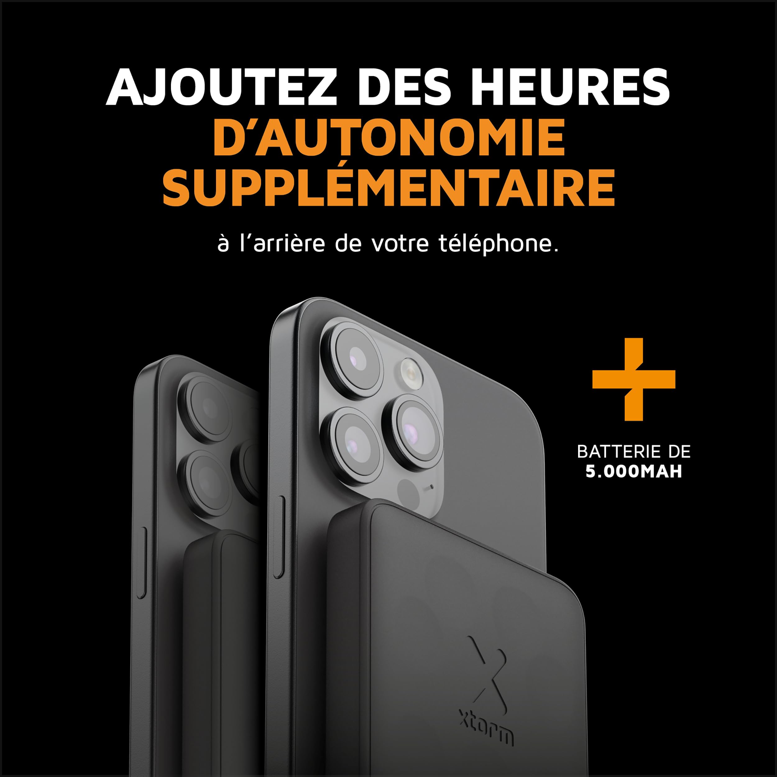 Xtorm Batterie Externe sans Fil 5000 mAh - Powerbank Magnétique avec USB-C, Batterie Externe sans Fil Compatible MagSafe pour iPhone 15 Pro Max/Pro/15/14 Pro Max/13 Pro