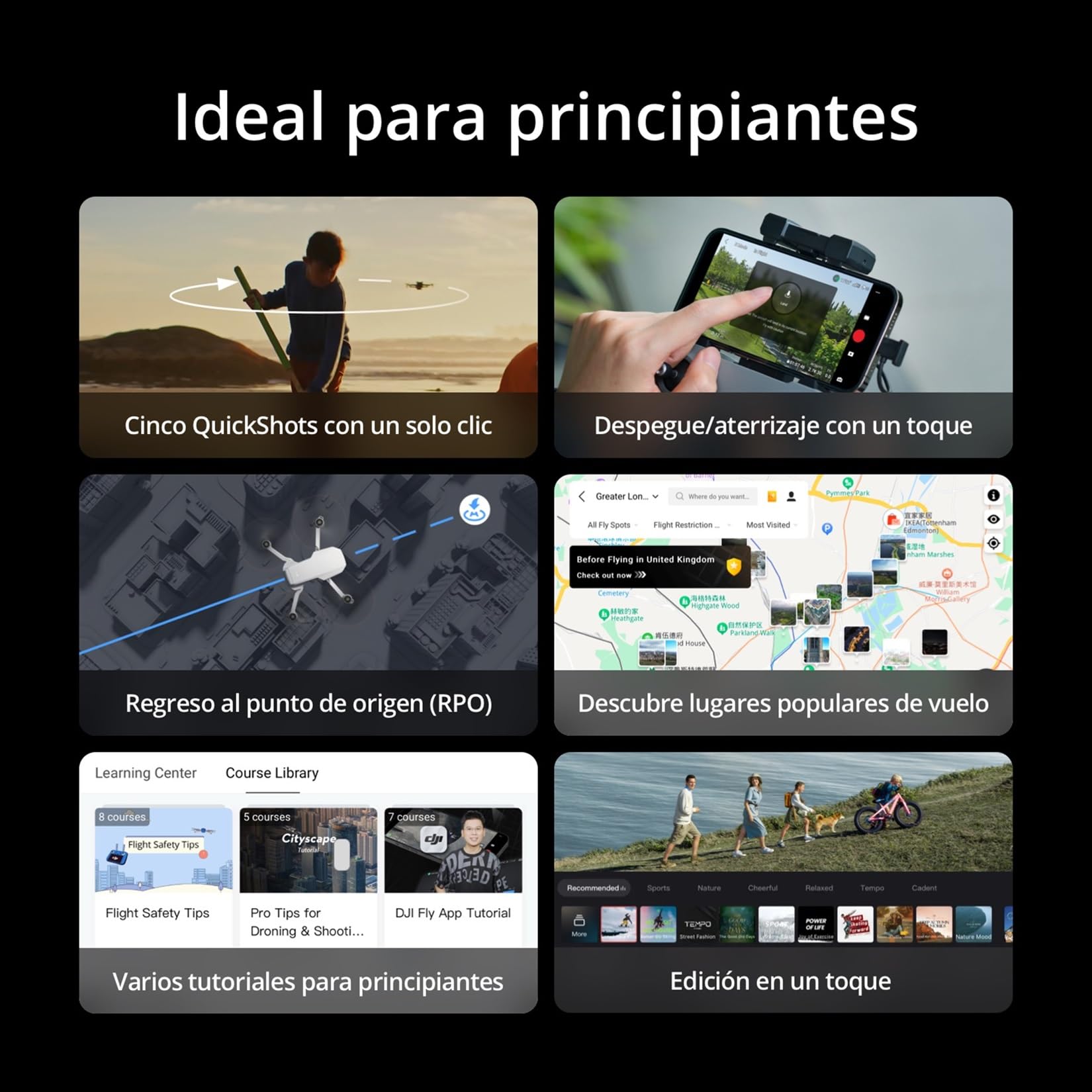 Pack DJI Mini 4K con cámara, dron con cámara 4K UHD, menos de 249 g, estabilización en 3 ejes, transmisión de vídeo a 10 km, regreso automático, 2 baterías para un tiempo máx. de vuelo de 62 min