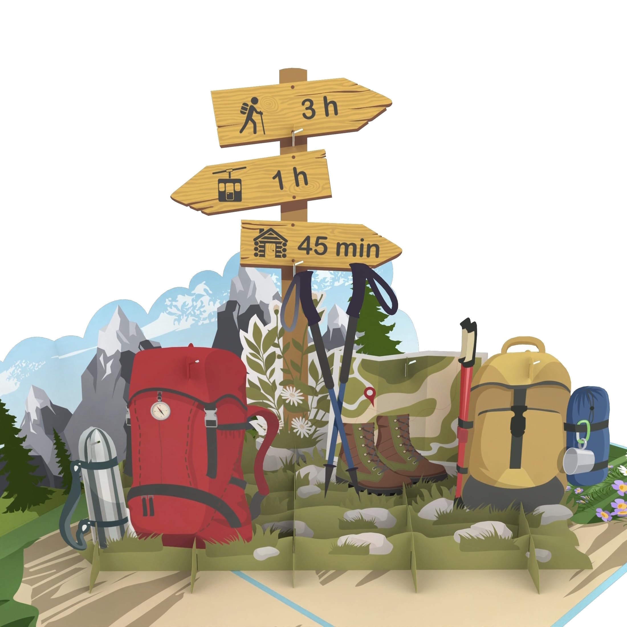 Carte Pop-Up 3D Mountain Dragon - Fait Main, Anniversaire - ASVP Shop