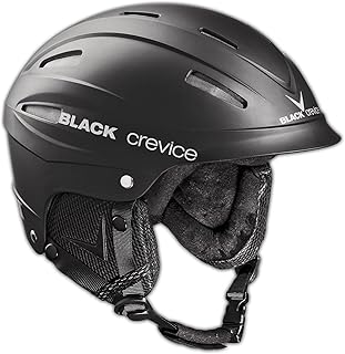 Black Crevice Ischgl Ski Helmet I Shockproof Ski Helmet in Sporty Design I Ski Helmet Men & Women I Snowboard Helmet I Breathable Ski Helmet I Adjustable Size