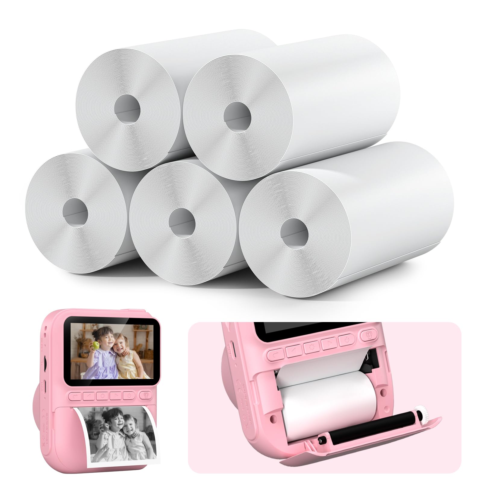 Carta Termica Stampa Istantanea GlobalCrown - 5 Rotoli Da 5.7cm, Zero Inchiostro, Per Bambini E DIY - Foto 8