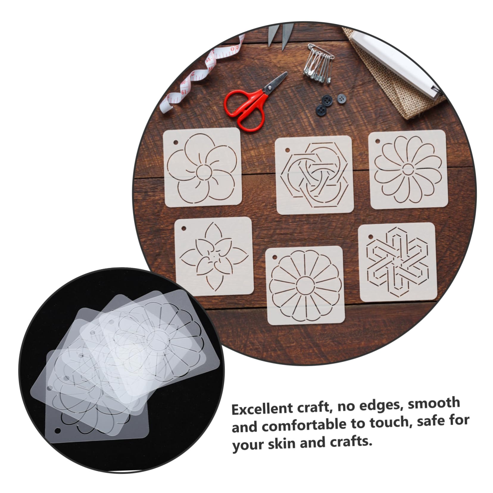 Anneome 18piezas Plantillas De Acolchado Acrílicas Moldes De Costura y Para Manualidades Para Patchwork y Proyectos De Costura