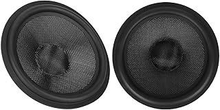 Speaker Cone Subwoofer Cones Drum Paper, 1.4 Inch Inner Diameter with Rubber Surround, Professional Replacement Subwoofer Drum Paper for 8 Inch Speaker, 2Pcs