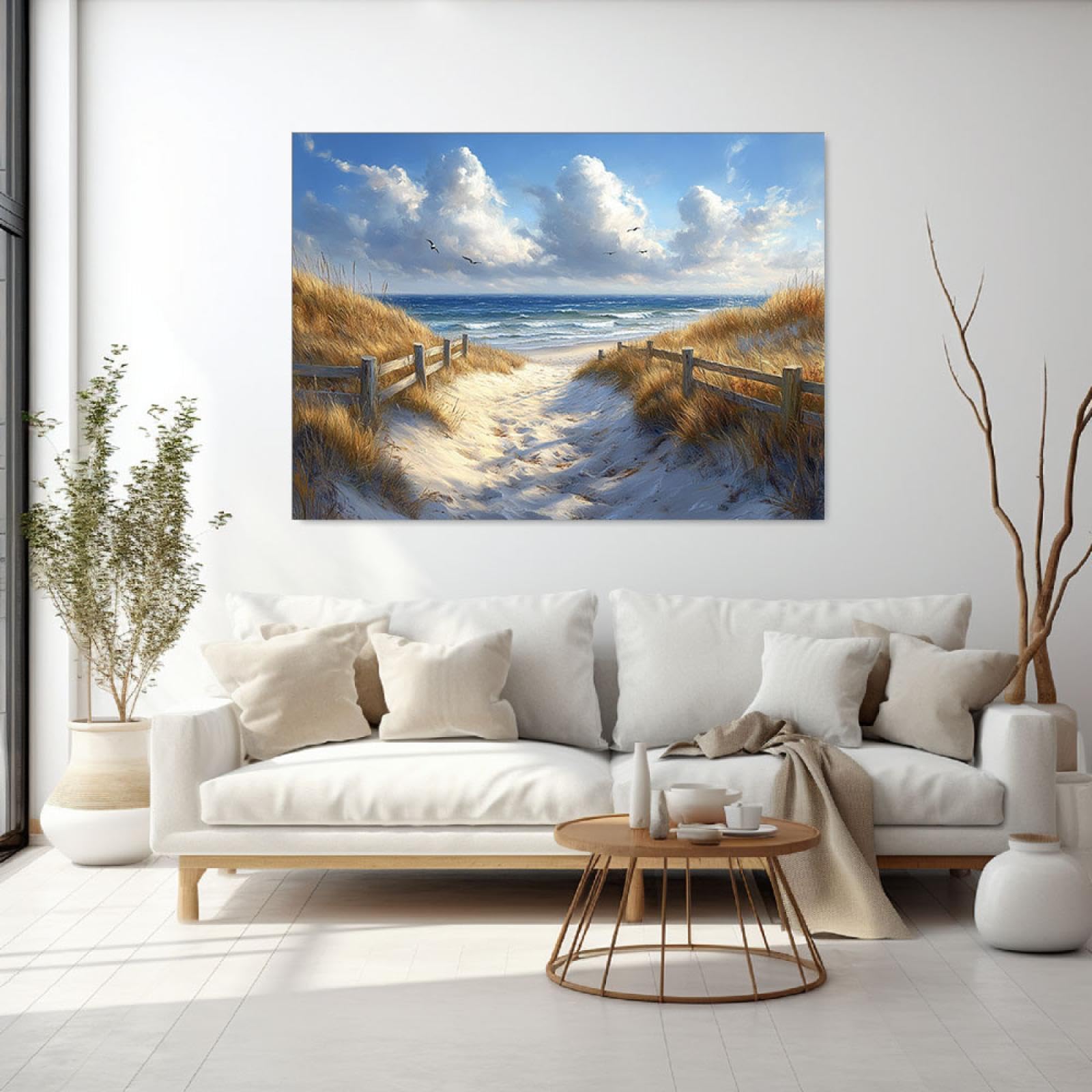 Amazon.co.jp: SHYAMIC 海絵 アート海 自然風景, 秋のビーチ