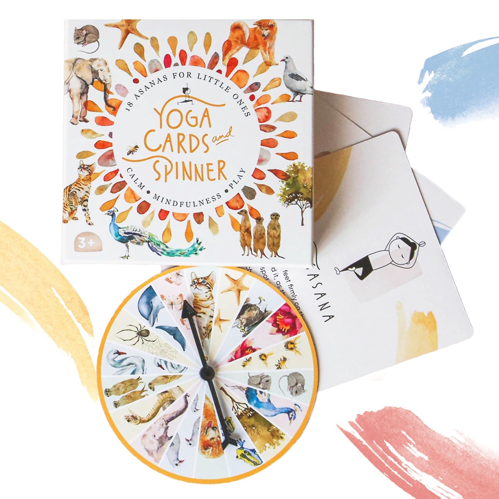 Bonbaloo Yoga Cards for Kids - Mindfulness & Fun Game | 18 Durable Yoga Pose Cards for Focus, Balance & Calm | Educational & Portable Learning Toy for Ages 3+ | Kids Physical & Mindfulness Activity