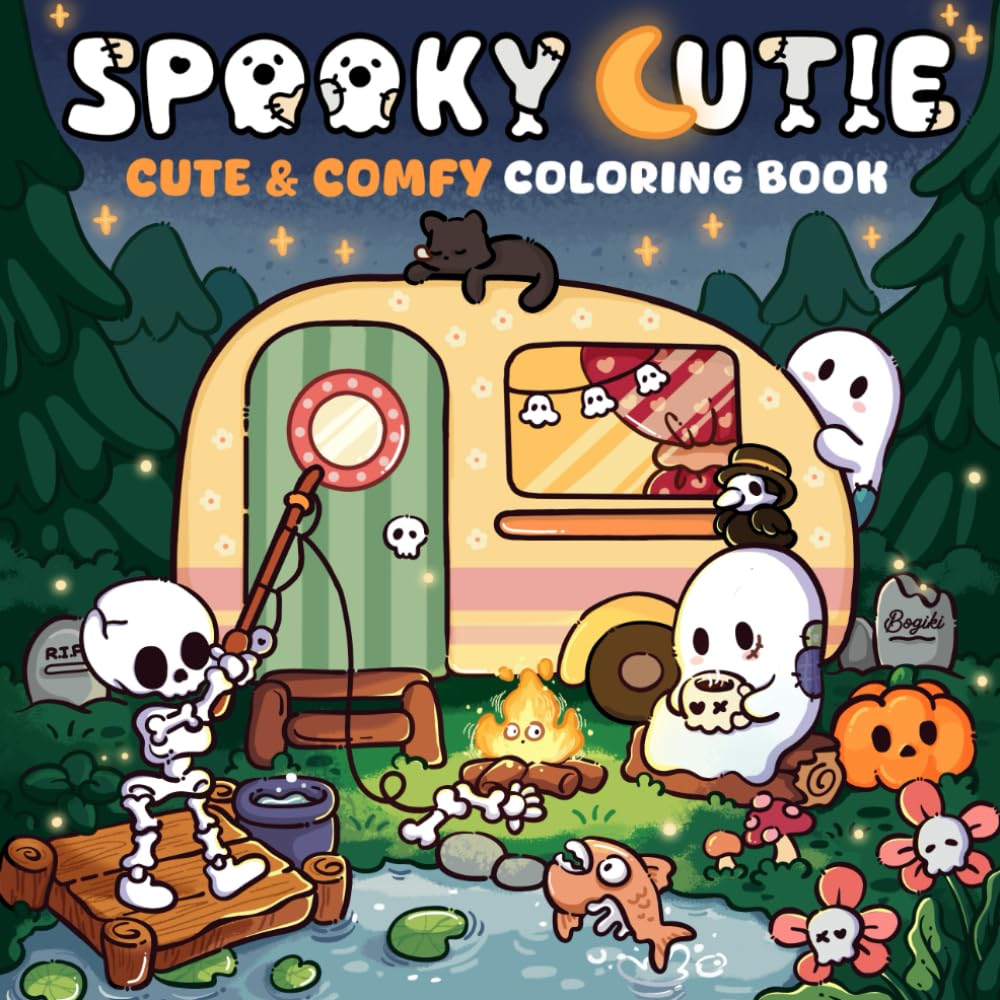 Spooky Cutie: A Whimsical Coloring Book for Adults and Teens with ...