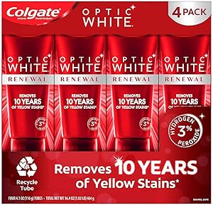 Colgate Optic White Renewal Whitening Toothpaste (4.1 oz., 4 pk.)
