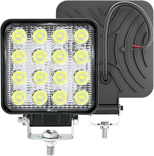 Miniatura 1 de 48 W 4.2 pulgadas, luz de trabajo cuadrada, luz de trabajo todoterreno, luz antiniebla, luz de conducción, iluminación de lancha para todoterreno,